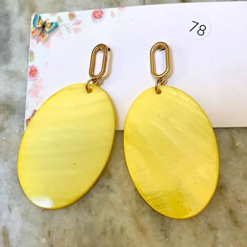 Yellow Shell Earrings